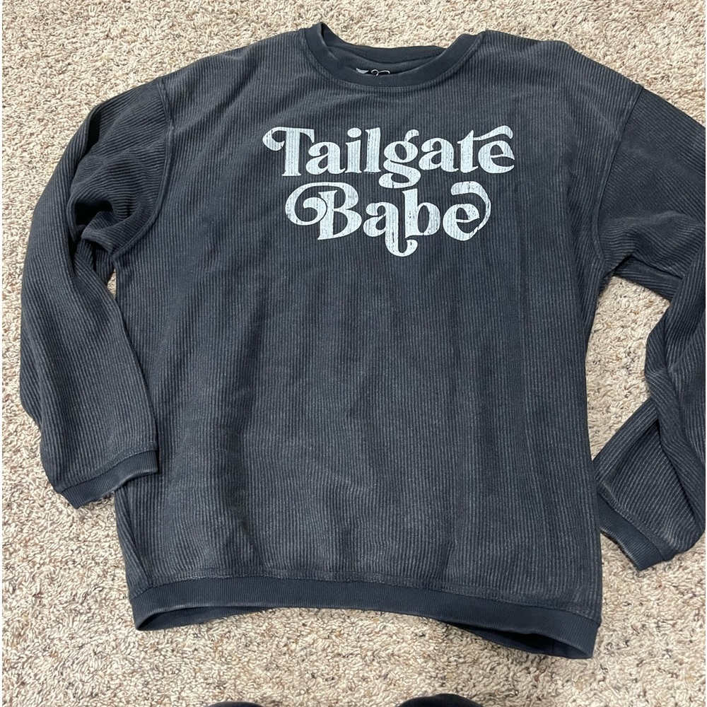 Corduroy ribbed oversized sweatshirt